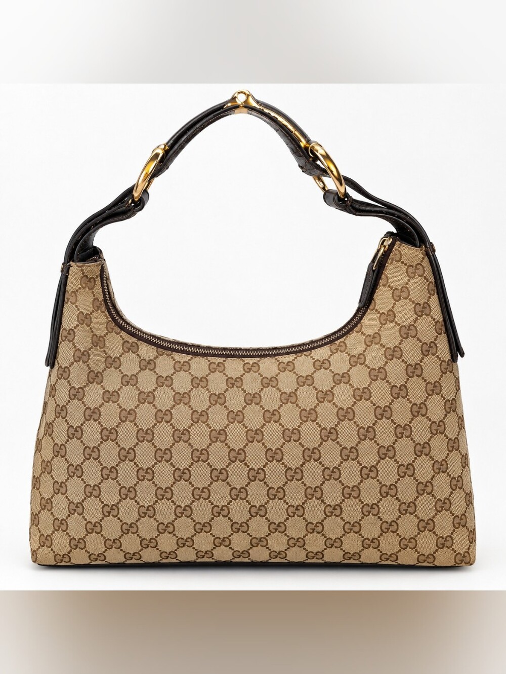 Gucci Horsebit Medium Canvas Hobo